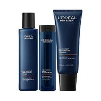 巴黎欧莱雅 L'OREAL PARIS【3·8抢先购】欧莱雅男士紧致淡纹抗老套装补水护肤品水乳洗面奶
