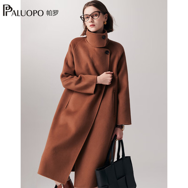 帕罗 100%山羊绒大衣 加厚保暖  纯手工缝制