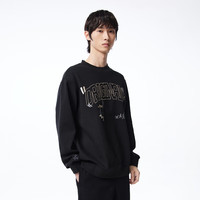 杰克·琼斯(JACK&JONES) 男圆领宽松刺绣罗纹袖口底摆长袖上衣卫衣男款224133064