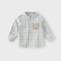 戴维贝拉 商场同款儿童纯棉格子衬衫春秋男童衬衣男宝宝长袖上衣