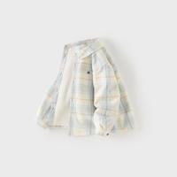 戴维贝拉 童装秋冬男童中大童长袖格子衬衫儿童休闲衬衫