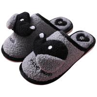 惠夫人 棉拖鞋女冬季家居保暖防滑情侣家用可爱毛绒软底地板拖男 贵美人 深灰 42-43 (适合41-42码穿)