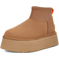 UGG 女士舒适时尚纯色圆头保暖厚底休闲短靴 1168170 栗色 37