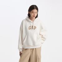 限尺码：Gap 女装秋季款经典logo碳素磨毛抓绒休闲连帽衫卫衣634443