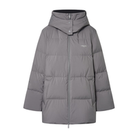 MO&Co.羽绒服2025冬90鹅绒抗寒收腰三防【轻暖漫游系列】MBE4EINT07 鹅毛灰色 M /165