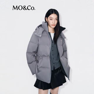 MO&Co.羽绒服2025冬90鹅绒抗寒收腰三防【轻暖漫游系列】MBE4EINT07 鹅毛灰色 M /165