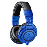 audio-technica 铁三角 ATH-M50X 限量特別版 耳罩式头戴式动圈有线耳机 蓝黑色 3.5mm