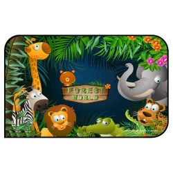 趣行 汽车遮阳帘 通用型磁性车用窗帘遮阳挡森林世界-后排窗户单片