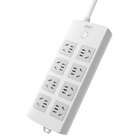 deli 得力 18212 新国标插排 八位五孔 5m