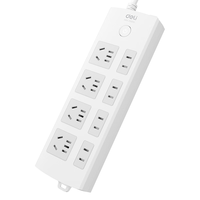 deli 得力 18213 新国标插排 四位五孔+四位二孔 3m