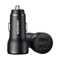 UGREEN 绿联 车载充电器 双USB快充 15.5W