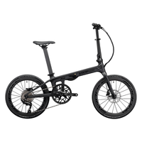 VIQI微骑碳纤维折叠自行车成人20寸油刹成人超轻105变速支持 澜夜鹊羽 德国世文黄边胎 （451）