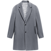 GXG奥莱 多色全羊毛长大衣 23年冬季 灰色 180/XL