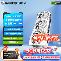 影驰 GeForce RTX 5070  DLSS 4  台式机电脑游戏视频渲染 AI算力独立显卡 RTX 5070 金属大师白金版 OC