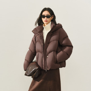 PLUS会员、今日必买：PEACEBIRD 95绒子蓄热防泼水羽绒服女新款宽松白鸭绒外套