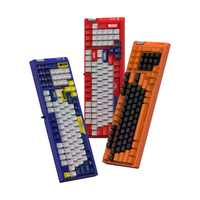 磁动力 K98游戏机械键盘 98键全键无冲电竞游戏防泼溅全场景背光 黑|爱马仕橙线性 有线