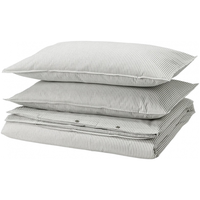 宜家 SOLFIBBLA索菲布拉被套枕套多件套四件套卧室 灰白条纹被套和2枕套200X230cm