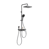 箭牌（ARROW）淋浴花洒套装沐浴硅胶易洁手持顶喷淋浴器增压软管莲蓬头喷枪全套 【质感枪灰】K200大置物34159GGW