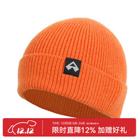 拓路者（Pioneer Camp）美利奴羊毛帽男秋冬款帽子加厚保暖护耳针织毛线帽女户外防寒帽子 日光橙