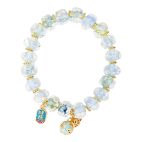 大英博物馆 东方梦境系列玲珑福禄蓝色琉璃手链