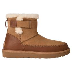 UGG 秋季女士舒适时尚保暖平底拼接休闲束带短筒雪地靴1174575