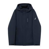 诺帝卡(NAUTICA)男装秋冬款防轻溅水保暖休闲厚外套棉服男JO3413 藏青4NV L