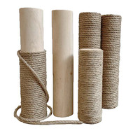 diy猫爬架柱子猫爬架替换柱实木猫抓柱麻绳自制通天柱材料磨爪