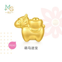 圣诞周生生Charme宝贝祥瑞祝福足金福袋马串珠生肖马黄金转运珠