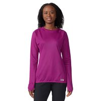Mountain Hardwear 女式标准 AirMesh 长袖圆领衫,浆果色,L 码