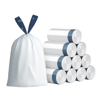 爱马斯 抽绳垃圾袋 自动收口款 90只（45*50cm） 白色