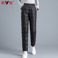 YALU/雅鹿 保暖 女士羽绒裤  黑色 4XL