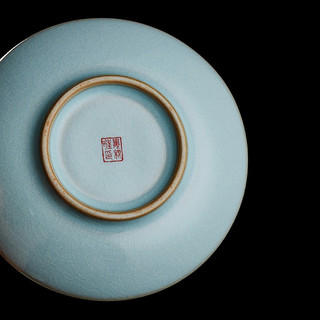 容山堂娄根旺大师茶具汝窑主人杯盖碗茶杯个人高端乔迁物 娄根旺天青汝窑盖碗-雅韵