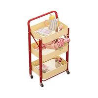 多巴胺可折叠小推车移动零食置物架厨房卧室玩具落地手推收纳架子