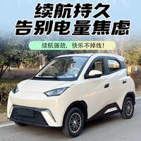 京东汽车 新款电动老头乐四轮电动车家用女士小型家用封闭成人接送空调油电代步电瓶车