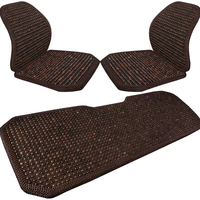 车优友 汽车坐垫 夏季免漆菩提子座垫 夏天透气凉座垫 木珠后方垫 【米花色】后排整体1片 本款适合99%车型-下单备注