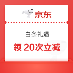 京东 白条礼遇 领20次单单立减、6期免息券等