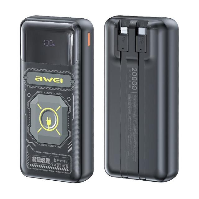 用维 20000毫安充电宝 3c认证自带四线大容量移动电源