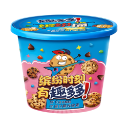 趣多多 曲奇饼干缤纷桶375g 混合口味 儿童休闲零食礼盒早餐下午茶