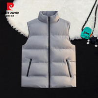 皮尔卡丹（pierre cardin）2025冬季男士马甲外套无袖棉衣保暖棉服背心坎肩男装 灰色 5XL