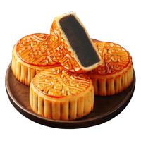 九岭夼 枣泥月饼广式大豆沙馅料老式散装批发官方旗舰店2023新款中秋礼盒