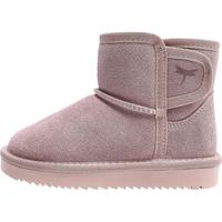 红蜻蜓 RED DRAGONFLY 【真皮加绒加厚】男女童雪地靴冬季休闲短靴雪地棉鞋短筒靴保暖靴