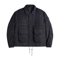 马登 MADEN工装美式复古仿蜡染M65猎装夹克立领保暖硬汉棉服外套男秋冬 深灰色 【男士棉衣/棉袄男款2025最/衣服男装冬季】 M