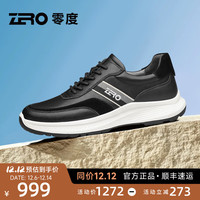 ZERO 零度男鞋2025新款男士运动休闲鞋日常百搭拼接条纹轻便软底潮流百搭 黑色 42