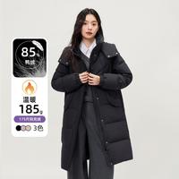 冰洁 BENGEN2024秋冬长款羽绒服女时尚宽松连帽大口袋休闲保暖外套