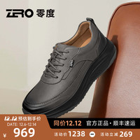ZERO 零度Zero男鞋2025秋季新款舒适回弹柔软缓震耐磨厚底增高百搭休闲鞋 灰色 42