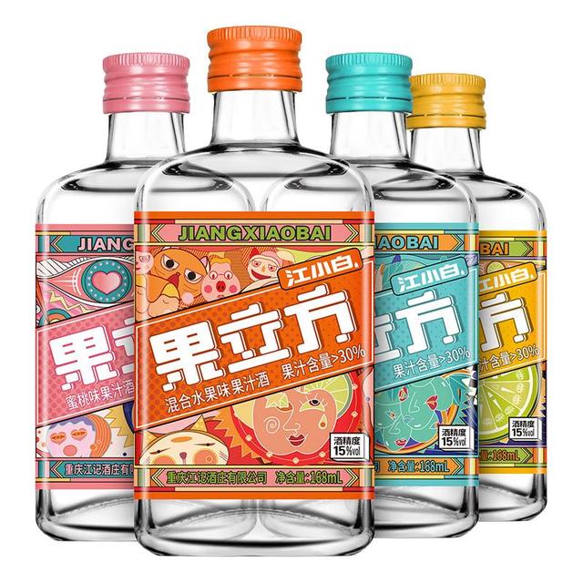 江小白 果立方168ml多口味女士低度微醺甜酒果酒果汁酒