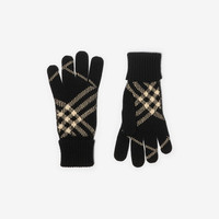 【秋冬】BURBERRY 格纹羊绒混纺手套 81147751