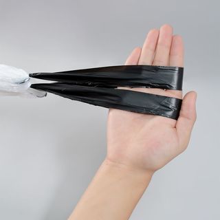 欧恩蒂超厚垃圾袋 特厚垃圾袋家用垃圾袋加厚黑抽绳白色垃圾袋大号塑料 5卷装75只
