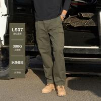 Simwood 男士工装休闲裤 LS07 300g松紧腰水洗直筒