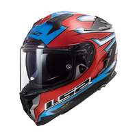 LS2 头盔FF327碳纤维摩托车全盔男3C认证防雾双镜片四季 2XL(60cm-61cm)